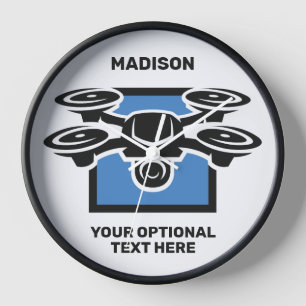 Custom Name & Text Drone Clock