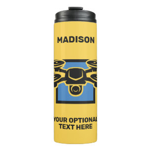 Custom Name & Text Drone Thermal Tumbler