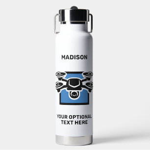 Custom Name & Text Drone Water Bottle
