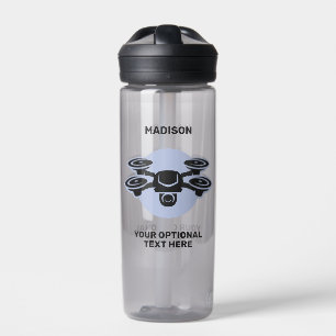 Custom Name & Text Drone Water Bottle