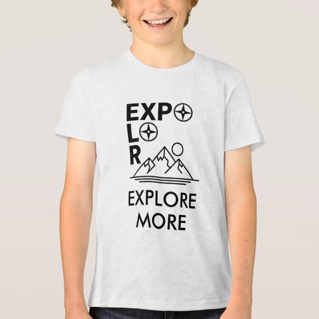Custom Name & Text Editable T-Shirt – Personalised Tri-Blend Shirt (Front)