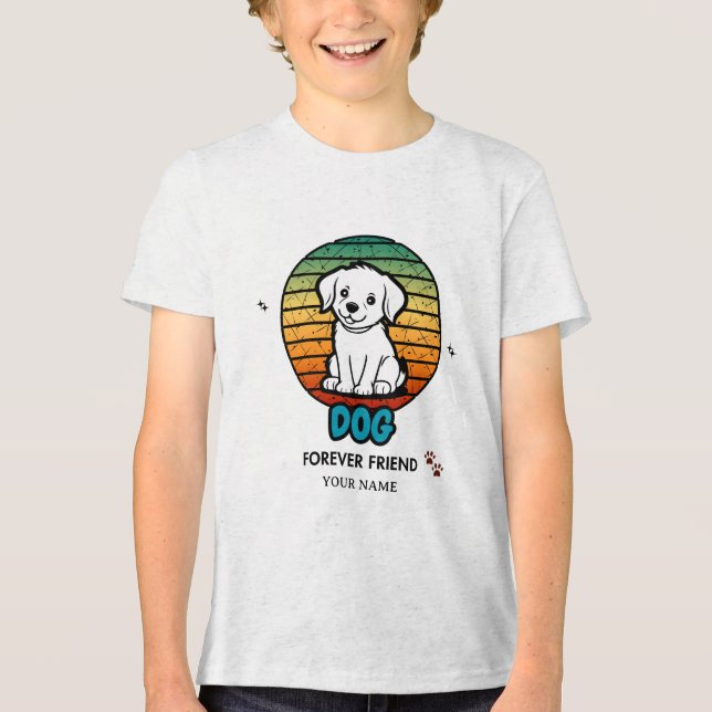 Custom Name & Text Editable T-Shirt – Personalized Tri-Blend Shirt (Front)