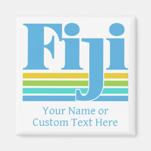 Custom Name / Text Fiji Magnet
