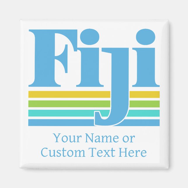 Custom Name / Text Fiji Magnet (Front)