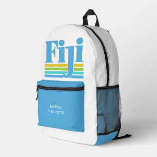 Custom Name / Text Fiji Printed Backpack