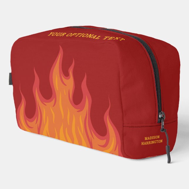 Custom Name / Text Firefighter Dopp Kit (Right Corner)