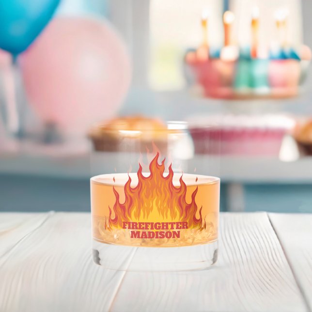 Custom Name / Text Firefighter shot glass (Insitu (Baby Shower))