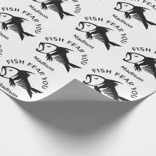 Custom Name & Text Fish Wrapping Paper