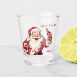 Custom Name & Text Funny Drunk Santa Shot Glass