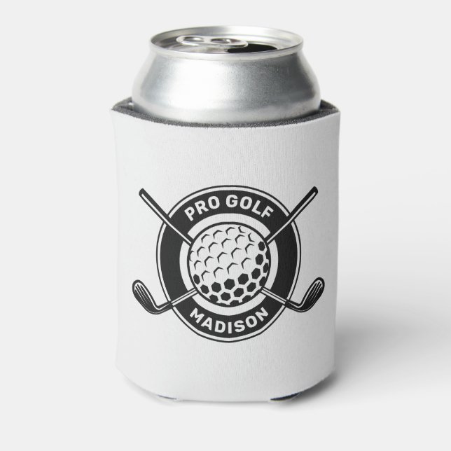 Custom Name & Text Golf Can Cooler (Can Back)