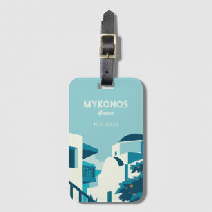 Custom Name & Text Greece Luggage Tag