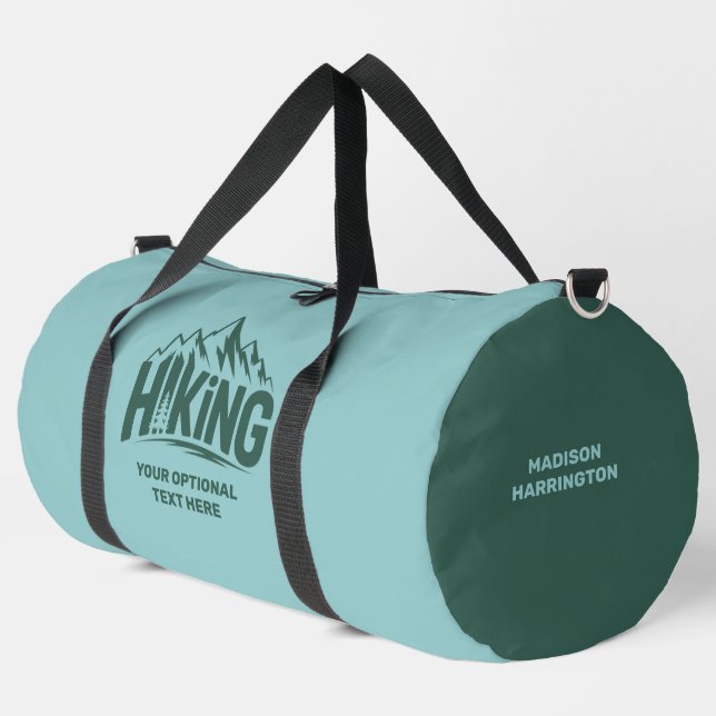 Custom Name & Text Hiking Duffle Bag (Left Corner)
