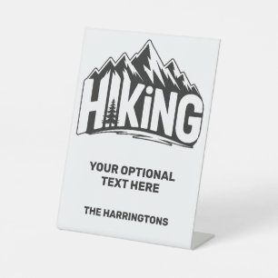 Custom Name & Text Hiking Pedestal Sign