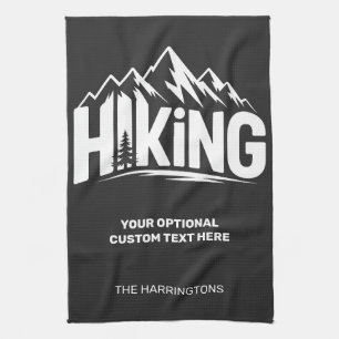 Custom Name & Text Hiking Tea Towel