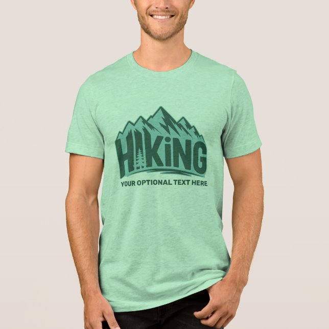 Custom Name & Text Hiking Tri-Blend Shirt (Front)