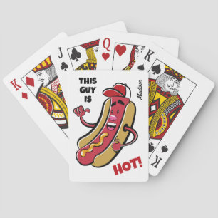 Custom Name & Text Hot Dog Playing Cards