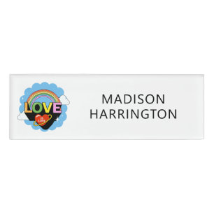 Custom Name / Text "Love Is Love" Tag
