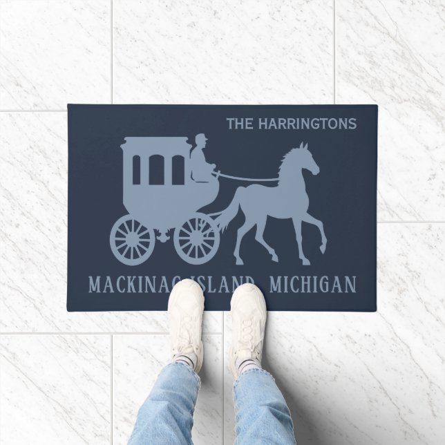 Custom Name & Text Mackinac Island Doormat (Indoor)