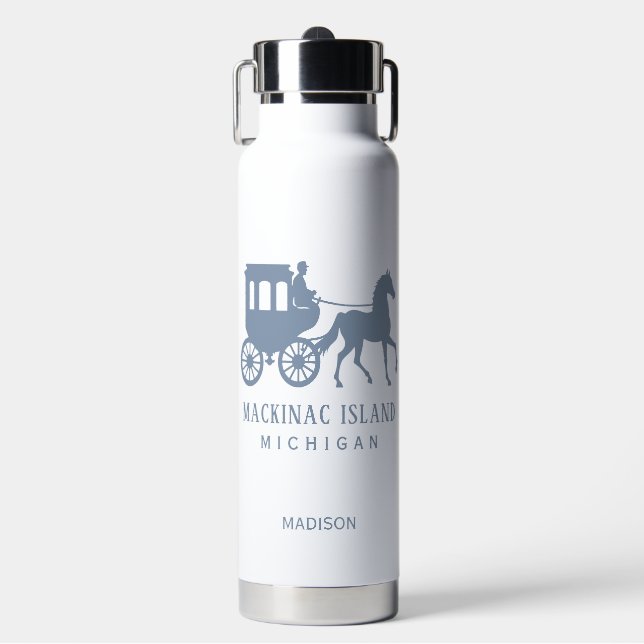 Custom Name & Text Mackinac Island Water Bottle (Front)