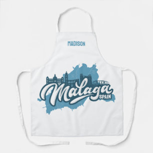 Custom Name / Text Malaga Spain Apron