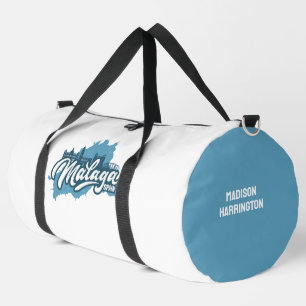 Custom Name / Text Malaga Spain Duffle Bag