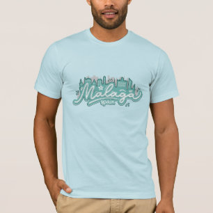 Custom Name / Text Malaga Spain T-Shirt