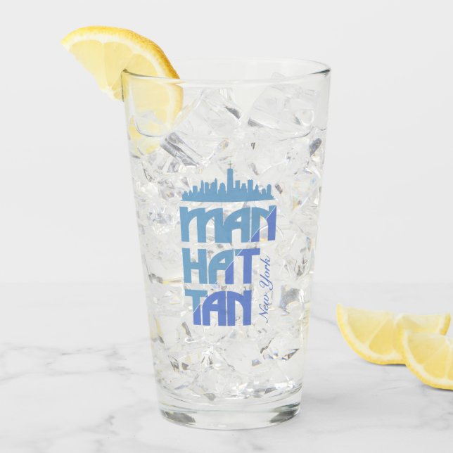 Custom Name / Text Manhattan New York Glass (Front Ice)