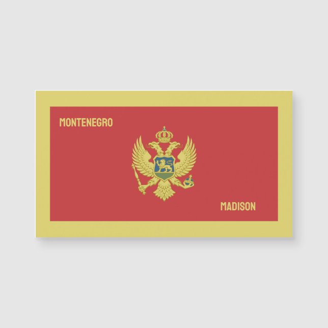 Custom Name & Text Montenegro (Front)