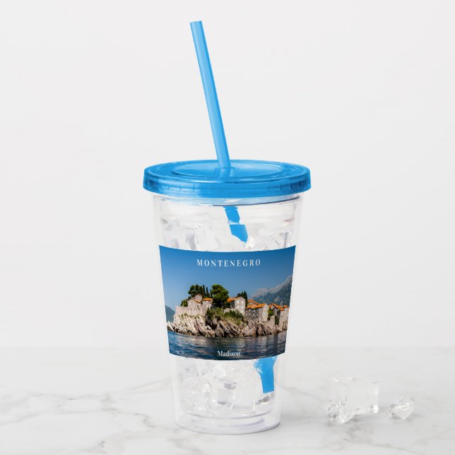 Custom Name & Text Montenegro Acrylic Tumbler (Front Ice)