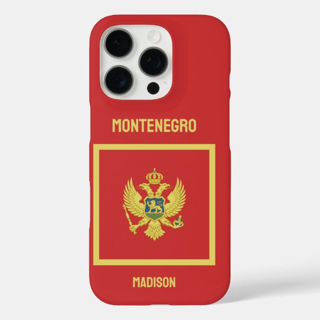 Custom Name & Text Montenegro Case-Mate iPhone Case (Back)