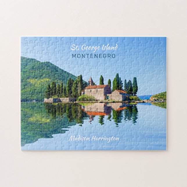 Custom Name & Text Montenegro Jigsaw Puzzle (Horizontal)