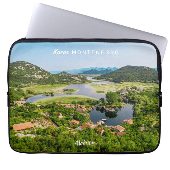 Custom Name & Text Montenegro Laptop Sleeve (Front)