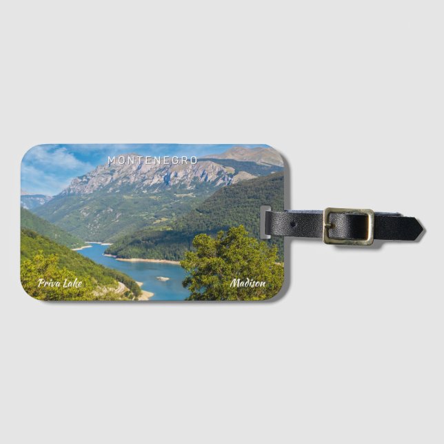 Custom Name & Text Montenegro Luggage Tag (Front Horizontal)