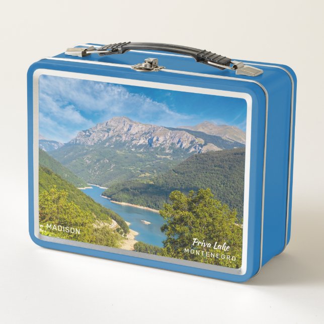 Custom Name & Text Montenegro Metal Lunch Box (Front)