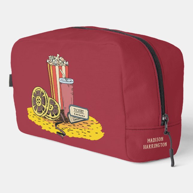 Custom Name / Text Movie Buff Dopp Kit (Right Corner)