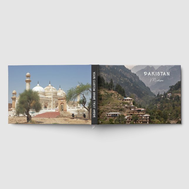 Custom Name & Text Pakistan Guest Book (Full)