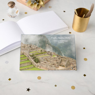 Custom Name & Text Peru Machu Picchu Guest Book
