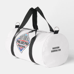 Custom Name / Text Philadelphia Pennsylvania Duffle Bag
