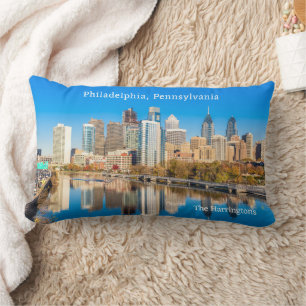 Custom Name & Text Philadelphia Pennsylvania Lumbar Cushion