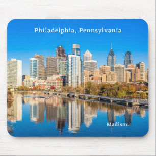Custom Name & Text Philadelphia Pennsylvania Mouse Pad