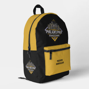 Custom Name / Text Philadelphia Pennsylvania Printed Backpack