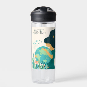 Custom Name & Text Planet Earth Mother Water Bottle