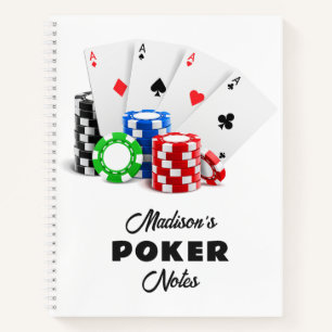 Custom Name & Text Poker / Casino Notebook