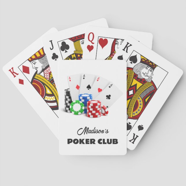Custom Name & Text Poker / Casino Playing Cards (Back)
