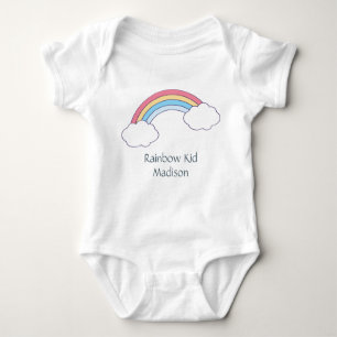 Custom Name / Text Rainbow kids' clothing Baby Bodysuit