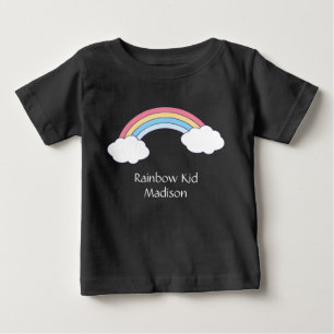 Custom Name / Text Rainbow kids' clothing Baby T-Shirt