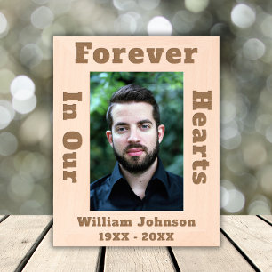 Custom Name Text Remembrance Forever In Our Hearts Etched Frames