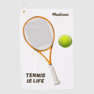 Custom Name & Text Tennis Golf Towel