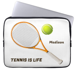 Custom Name & Text Tennis Laptop Sleeve