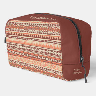 Custom Name & Text Tribal Aztec Pattern Dopp Kit